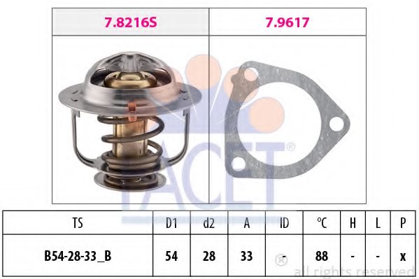 FACET 7.8453 Thermostat, coolant